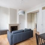 Salon rénové - rénovation d'un appartement dans le 6ème arrondissement de Lyon