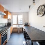 Cuisine aménagée - Rénovation d'un appartement à Saint Etienne en vue de sa mise en colocation