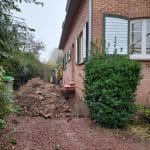 rénovation d'extérieurs à Lambersart - vue ensemble pendant travaux