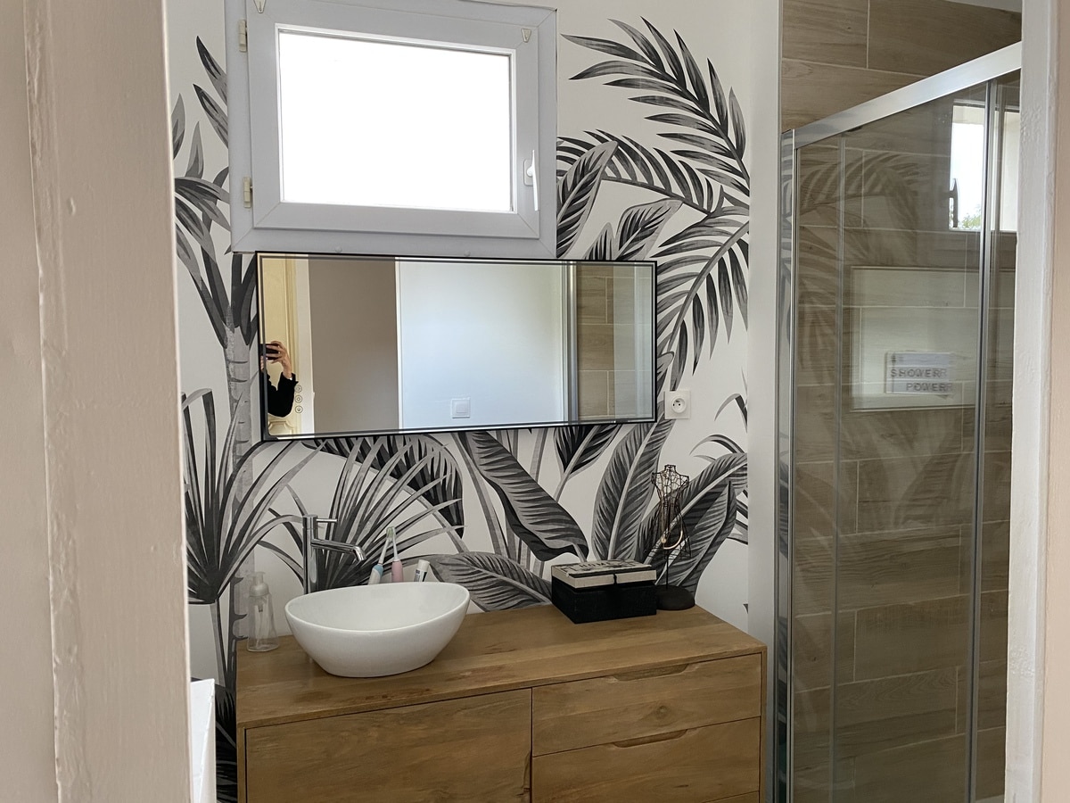 Vasque avec miroir - - Rénovation intérieure d'une maison à Niort