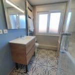 rénovation d'une salle de bain à Roubaix - meuble vasque