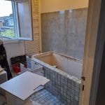 rénovation d'une salle de bain à Roubaix - pendant travaux de rénovation
