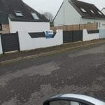 rénovation de deux salles de bains à Plouay - panneau de chantier