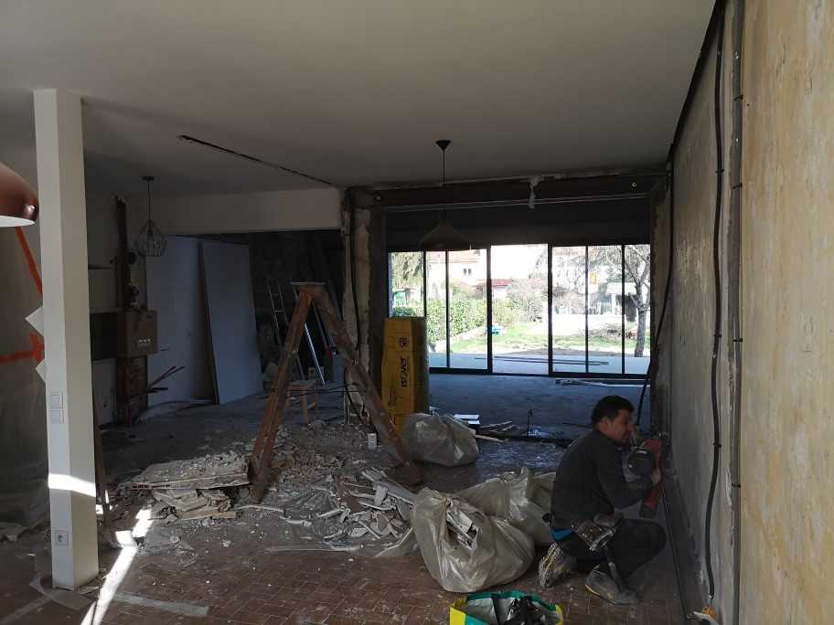 Rénovation et extension maison Lyon - travaux intérieurs
