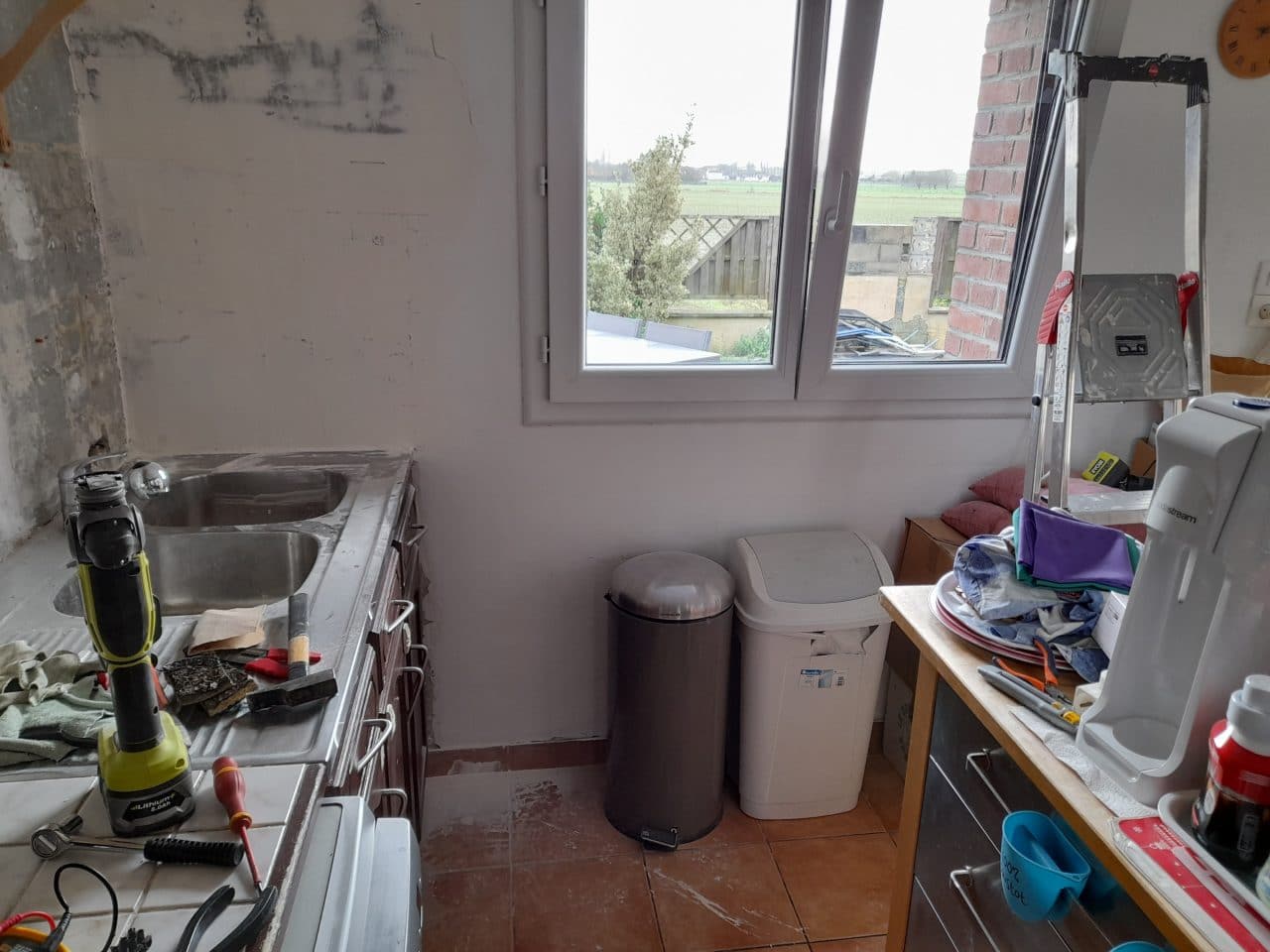 Rénovation de la plomberie dans une cuisine à Toufflers (59)