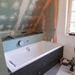 En cours de placo - Rénovation d’une salle de bain à Marcq-en-Barœul