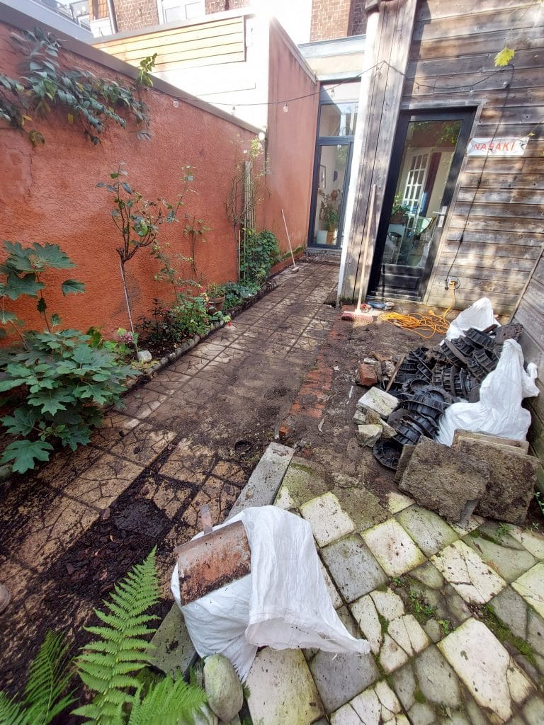 rénovation d'une terrasse à Roubaix - avant travaux de rénovation