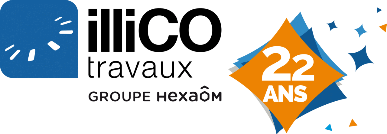 logo illiCO travaux hexaom 22 ans