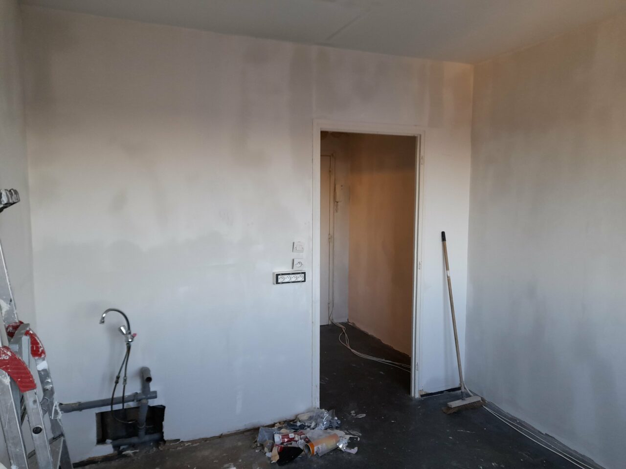 rénovation d'intérieur d'un appartement à Lille - pendant travaux de rénovation