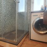 Rénovation partielle d’une salle de bain à Lille - douche porte transparente