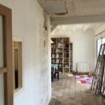Rénovation partielle d'une maison à Poitiers - Cheminée pendant travaux