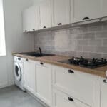 Rénovation appartement à Saint-Brieuc - nouvelle cuisine blanche