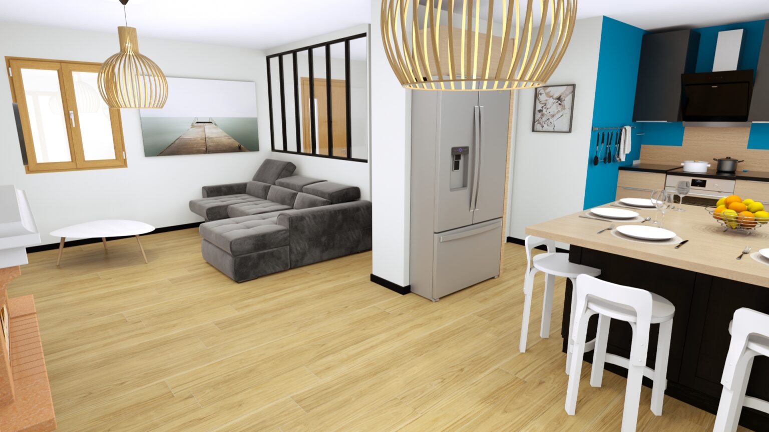 Rénovation du rez-de-chaussée d’une maison à Saint-Egrève (38)