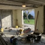 Aménagement d'un sous-sol à Theix - garage pendant travaux