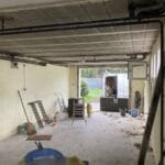 Aménagement d'un sous-sol à Theix - garage avant travaux