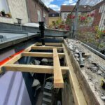 En cours de travaux - Rénovation d'une toiture d'arrière cuisine à La Madeleine
