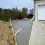 Aménagement d’un garage et création d’un carport à Landivy - extérieur en cours de travaux