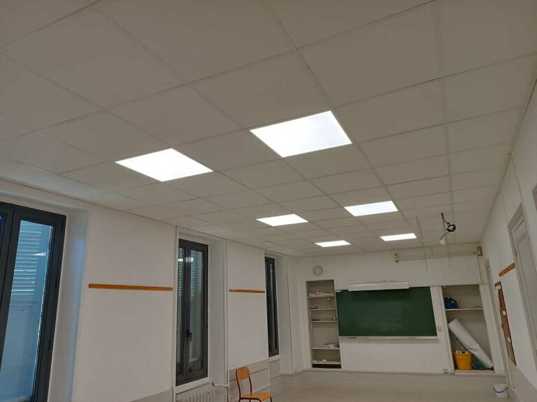 Rénovation d’une école : aménagement d’un plafond acoustique à Coublevie (38)