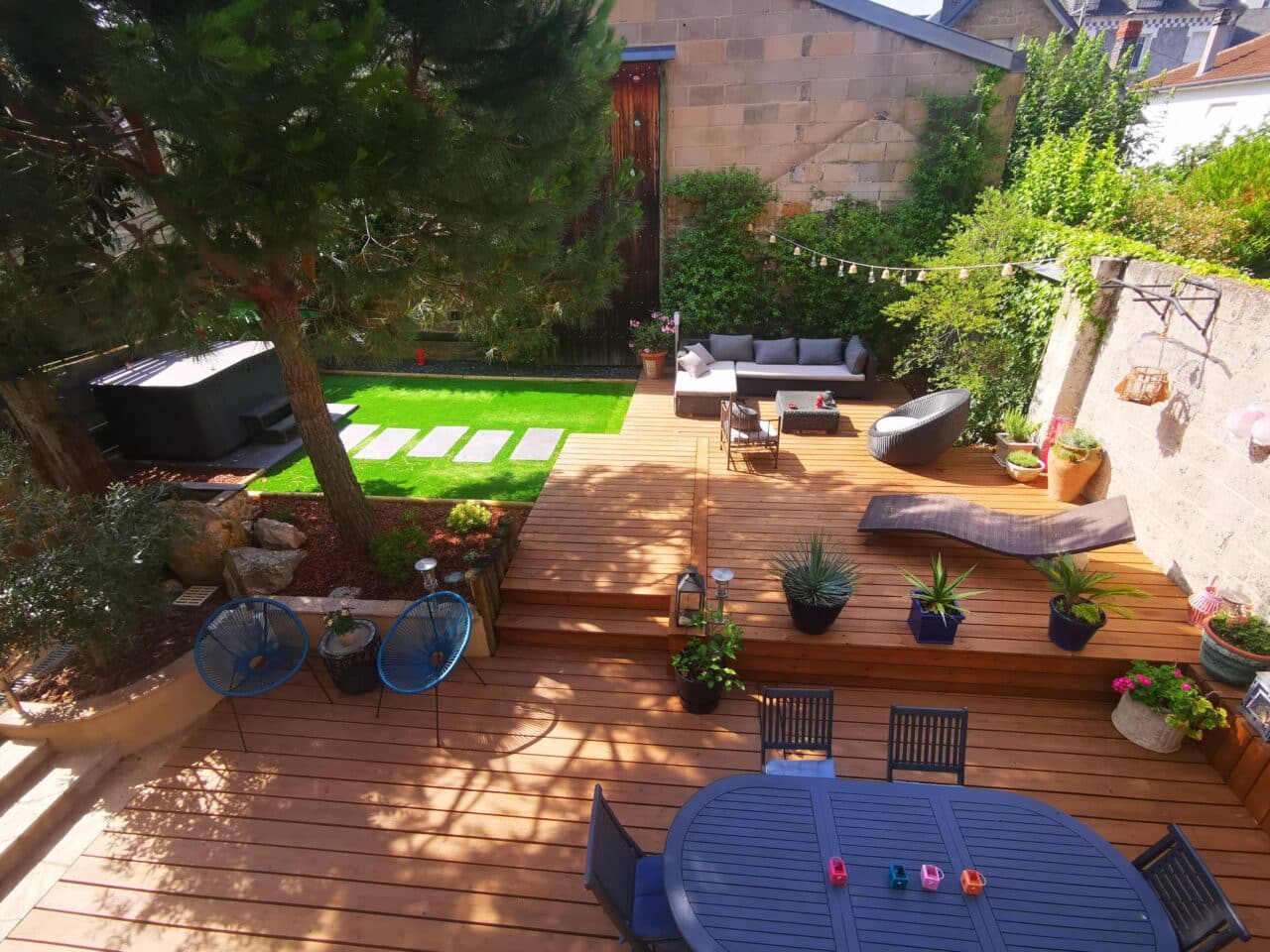 Réalisation de travaux paysagers à Brive - terrasse bois