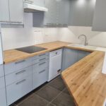 rénovation cuisine Chatenay - meuble gris et bois