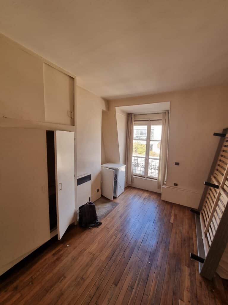 Chambre à rénover - Rénovation d'un appartement dans Paris 13e