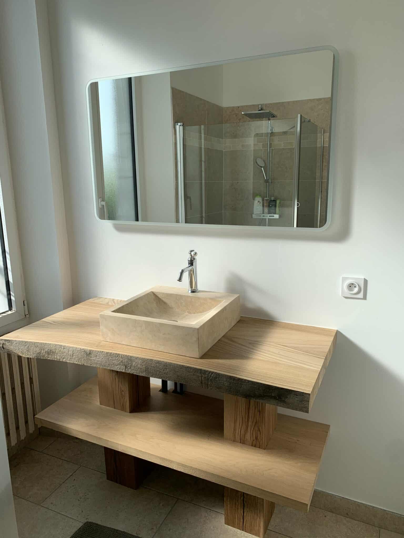 Rénovation d’une salle de bain à Vierzon (18) - meuble vasque