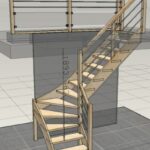 Rénovation escalier Voiron - projet 3D