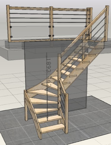 Rénovation d’un escalier et rénovation partielle d’une toiture à Voiron (38)