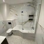 Rénovation d’un appartement haussmannien Lille - salle de bain avec baignoire