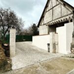 Rénovation partielle d'une maison à Bailleau-l'Évêque : aménagement extérieur
