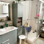 Rénovation partielle d'une maison à Bailleau-l'Évêque : douche et vasque