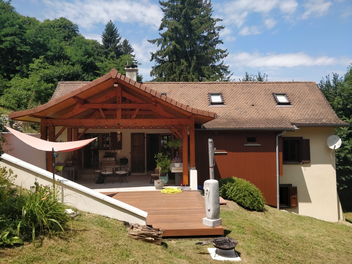 Rénovation de terrasse Saint-Albin-de-Vaulserre : vue générale