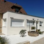 Extension de maison à Faverolles (28) - façade extérieure toit plat