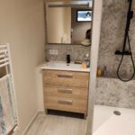 Aménagement d’une suite parentale à Voiron (38) - douche et meuble vasque