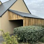 Aménagement d’un garage et création de carport à Fougères (35) - façade