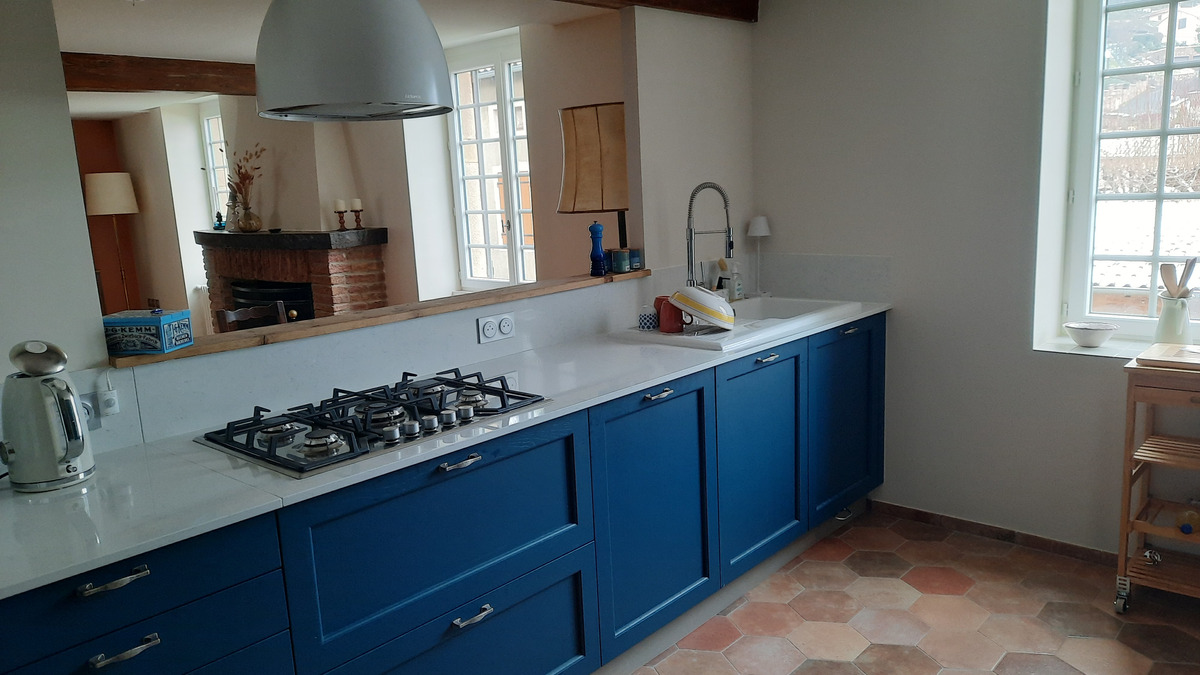 Rénovation maison à Leynes (71) : cuisine rénovée