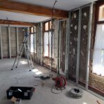 Rénovation partielle d'une maison à Wervicq-Sud (59) - pose du placo pièce à vivre