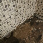 Rénovation de salle de bain dans un appartement à Lille (59) - receveur de douche avant travaux