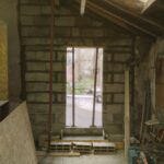 Rénovation d’un mur de maison à Sèvremoine (49) - création d'une porte