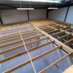 transformation d'un hangar en bureaux professionnels à Fougères : pendant les travaux